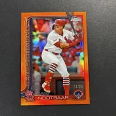 25枚限定 ラーズ ヌートバー 2025 Topps Chrome ORANGE