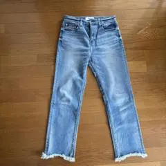 Healthy Denim フリンジ裾ライトブルーデニム　1度着用