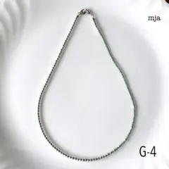 シルバー×ターコイズ　グラデーションネックレス　G-4