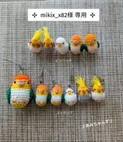 ✽インコのストラップ&ピンバッチ✽