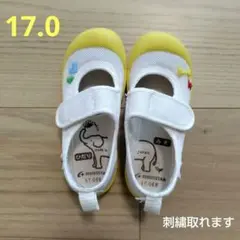 moonstar 上履き 17.0cm 17cm ホワイト/イエロー