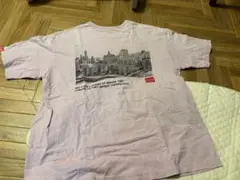 紫色 プリント Tシャツ