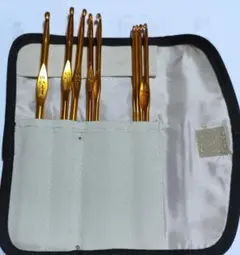 ゴールドアルミかぎ針9本セット