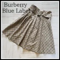 Burberry Blue Label ノバチェック柄 スカート ベルト付 36