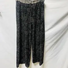 EMPORIO ARMANI イタリア製 ブラック柄ストレートパンツ 美品 上品