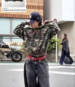 【完売品】BELVET 迷彩ジップパーカー　カモ柄　円堂守