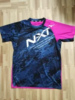 Mizuno 半袖 Tシャツ ネイビー/ピンク