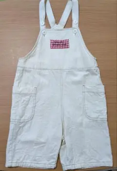 オーバーオール　サロペット　アイボリー　白　オフホワイト　110cm 120cm