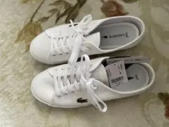 新品未使用！　LACOSTE スニーカー　かかとなし　23㎝