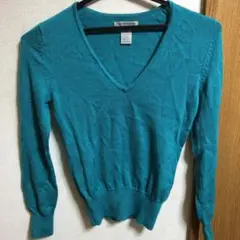 GAP メリノウール Vネックセーター XXS ターコイズ　ニット