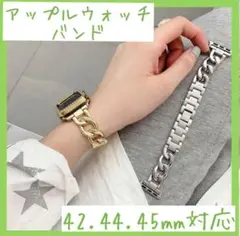 アップルウォッチバンド ゴージャス チェーン ローズゴールド 韓国★