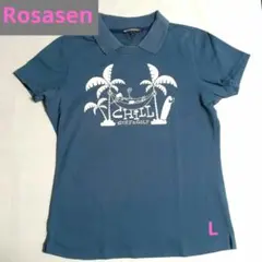 rosasen Lサイズ ポロシャツ CHILLデザイン L レディース