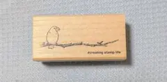 鳥と枝のゴムスタンプ #creating stamp life