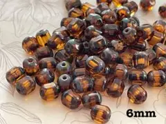 チェコビーズ　FP ダブルフェイス　特殊　トパーズピカソ　100個