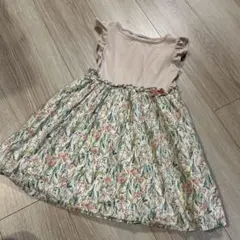 タルティーヌエショコラ　フラワープリント ワンピース 110