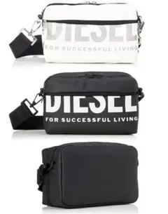 DIESEL ダブルファスナー フロントファスナー付きショルダーバッグ