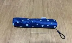 ポインコちゃん柄 ネイビー 折りたたみ傘