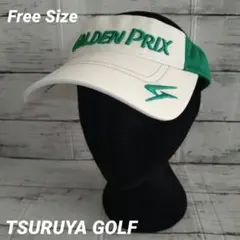 ☆TSURUYA GOLF /Golden Prix☆ ホワイト サンバイザー