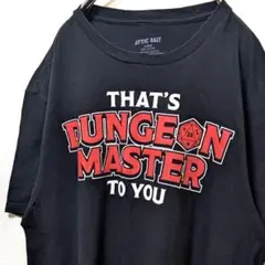 アティックソルト ダンジョンマスター ロゴ Tシャツ ブラック 黒 L 古着