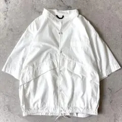 23SS インヘリット INHERIT 半袖 アーミー シャツブルゾン 白