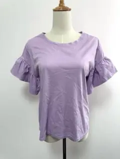 ELEGARMENT エレガーメントフレアフリル袖 Tシャツ 薄紫 Mサイズ