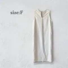 ノースリーブワンピース　ロングワンピース　スキッパー　ストレート　ナチュラル