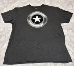 MARVEL キャプテンアメリカ Tシャツ 大きめ グレー　2XLサイズ