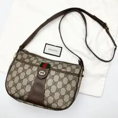 OLD GUCCI ショルダーバッグ シェリーライン PVC✖️レザー