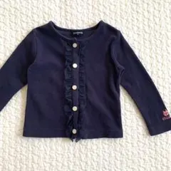 kladskap コットンカーディガン　90 ネイビー　双子