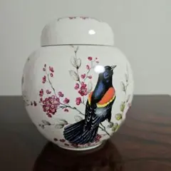 2789 ロイヤルコールドン  Cauldon 花鳥　茶壺 2789 ロイヤルコールドン Royal Cauldon 花鳥 茶壺
