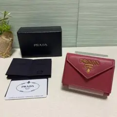 PRADA 良品 ミニ ウォレット ピンク 折り財布