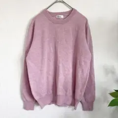 Palln ピュア·ニュー·ウールニットプルオーバー　ライトピンク　L 普段着