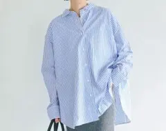 【美品】coca コカ ストライプシャツ ストライプオーバーシャツ L