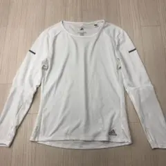 美品 adidas アディダス ランニング ロング Tシャツ M レディース