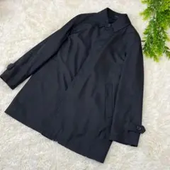 【コンテニュード】美品 黒　ステンカラーコート　ライナー付き　Mサイズ