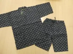 未使用【Ｌ】メンズ 甚平 じんべい 紺 ネイビー