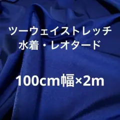 【特価】水着　レオタード　ツーウェイストレッチ　艶あり　厚手　ネイビー