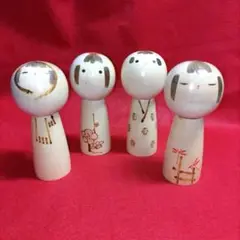 こけし4個　村上けん一作品サイン入り他 こけし4個 村上けん一作品サイン入り他 - メルカリ