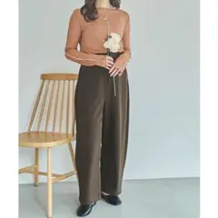 mil 完売 カーブパンツ ブラウン