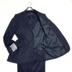 SUIT COMPANY スーツ セットアップ ネイビー ストライプ 本切羽
