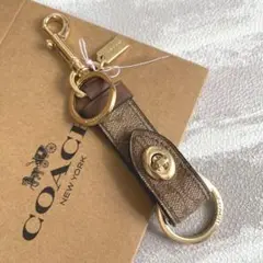 人気★COACH コーチ シグネチャーキャンバス キーホルダー バッグチャーム