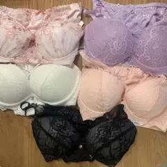 【未使用】【美品】Elegante ブラ＆ショーツ E70 5点セット上下セット