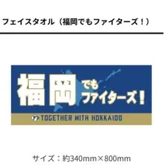 北海道日本ハムファイターズ ビジター 限定フェイスタオル 福岡でもファイターズ！