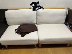 ベージュ 2人掛けソファ