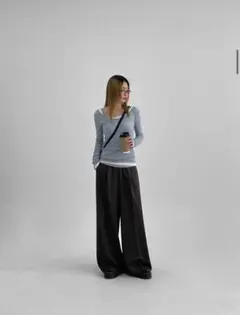 BLACK UP/ブラックアップ ワイドスラックス