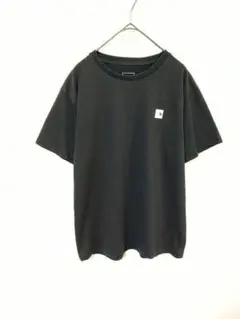 訳あり品　セール品　ザノースフェイス　Tシャツ　レディースL　黒色　胸ロゴ