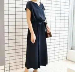 早い者勝ち【美品】スキッパーブラウス×タックフレアスカート セットアップ