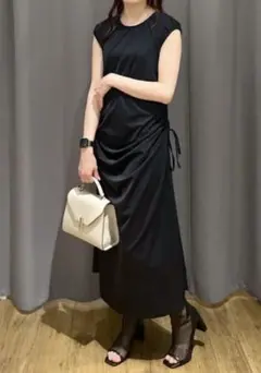 crie conforto サイドリーシュワンピース　ノースリーブ夏服レディース