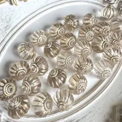 No.052〖20個〗アクリルクリアゴールドラインランタンビーズ