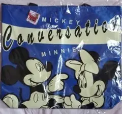 ミッキー ミニー トートバッグ 青✿ファスナータイプ✿保冷対応なし